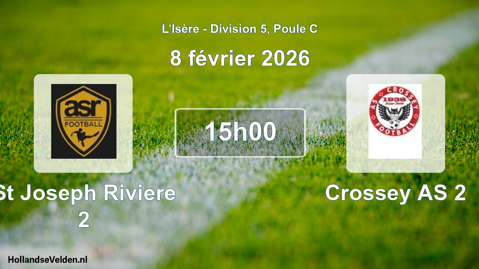Geplande wedstrijd: St Joseph Riviere 2 - Crossey AS 2 (8 februari 2026)