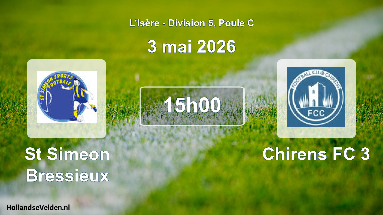 Geplande wedstrijd: St Simeon Bressieux - Chirens FC 3 (3 mei 2026)