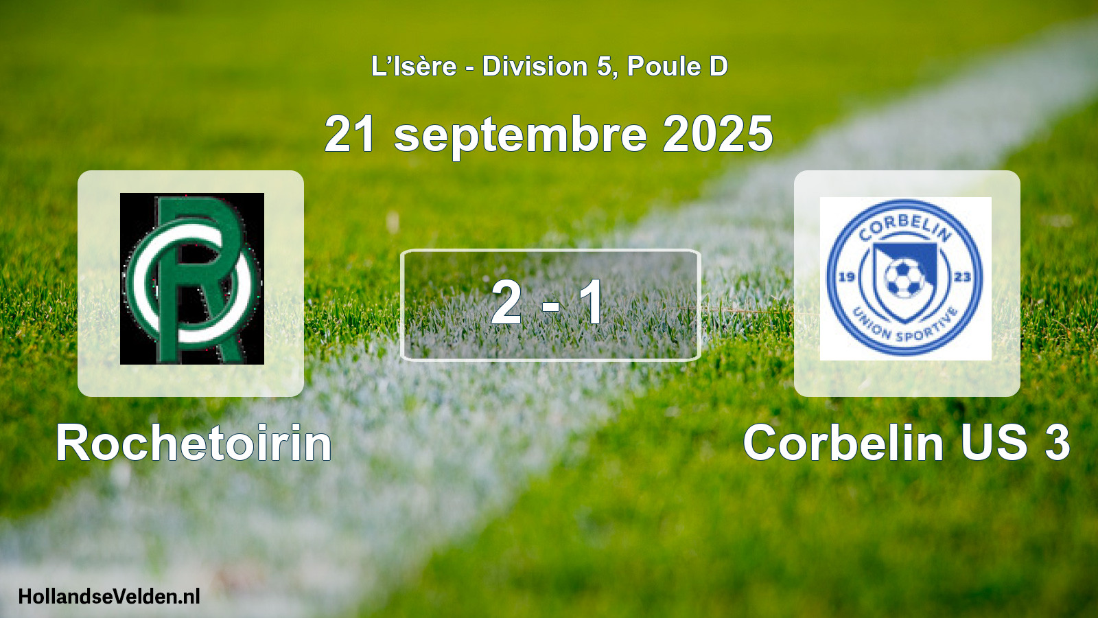 Match joué: Rochetoirin - Corbelin US 3 2 - 1 (21 septembre 2025)