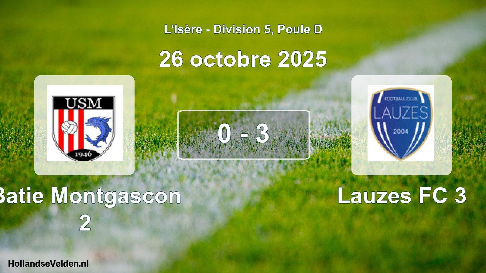 Gespeelde wedstrijd: Batie Montgascon 2 - Lauzes FC 3 0 - 3 (26 oktober 2025)