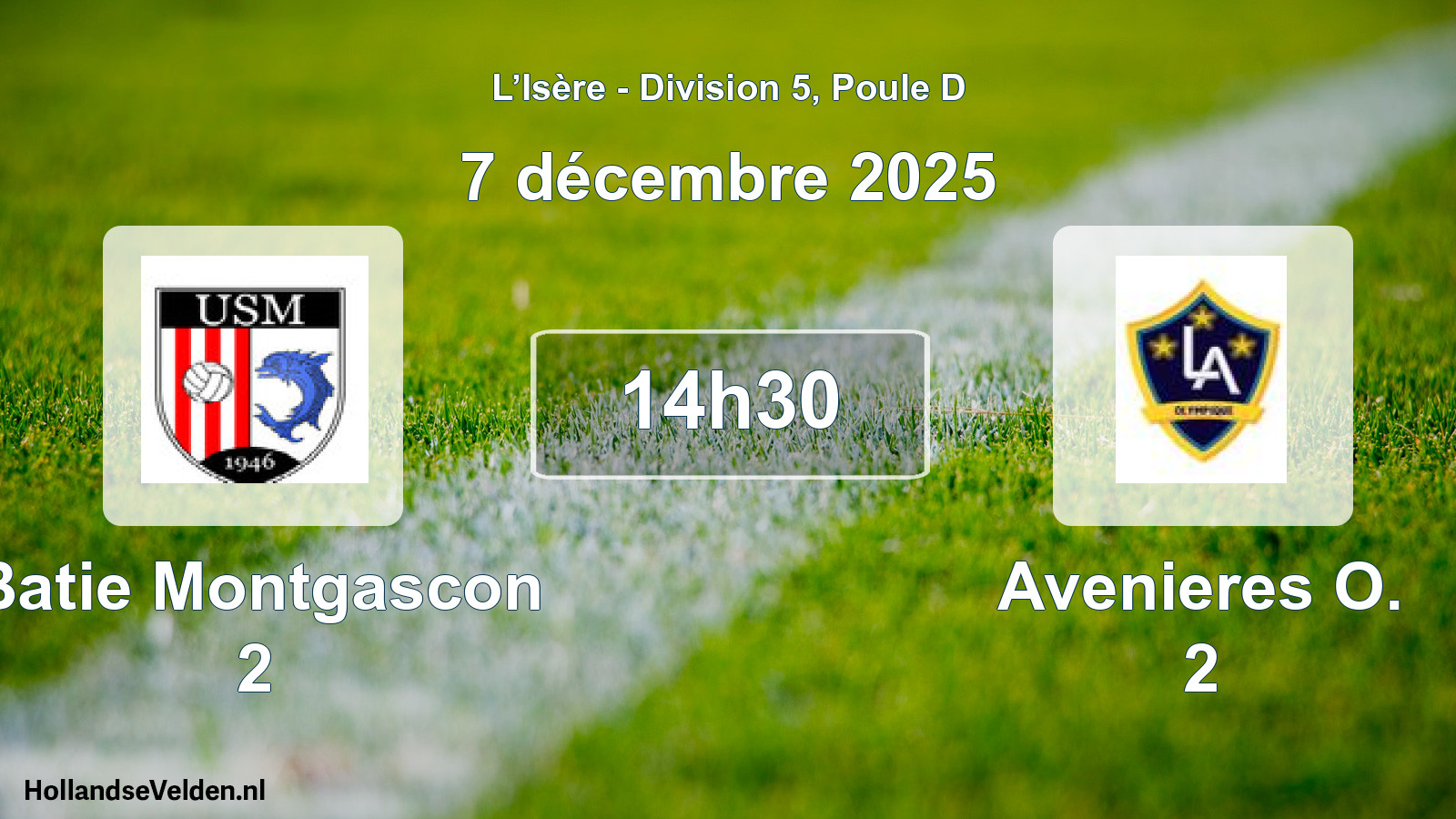 Match programmé: Batie Montgascon 2 - Avenieres O. 2 (7 décembre 2025)