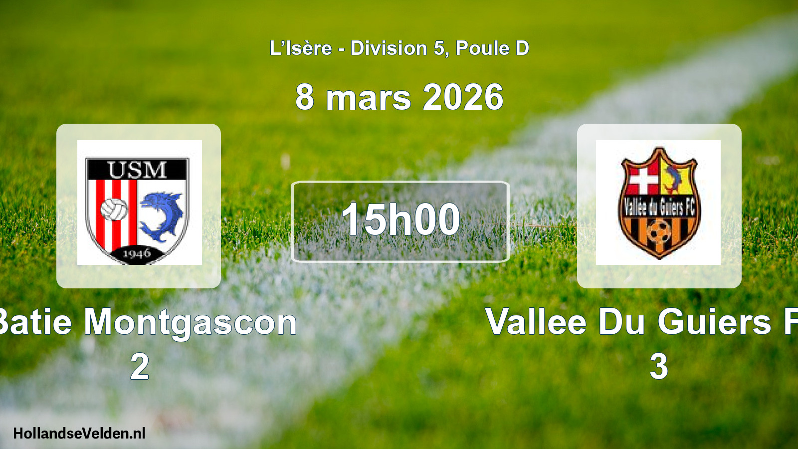 Geplande wedstrijd: Batie Montgascon 2 - Vallee Du Guiers FC 3 (8 maart 2026)