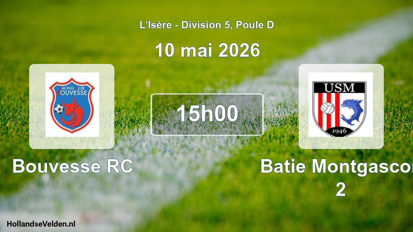 Geplande wedstrijd: Bouvesse RC - Batie Montgascon 2 (10 mei 2026)
