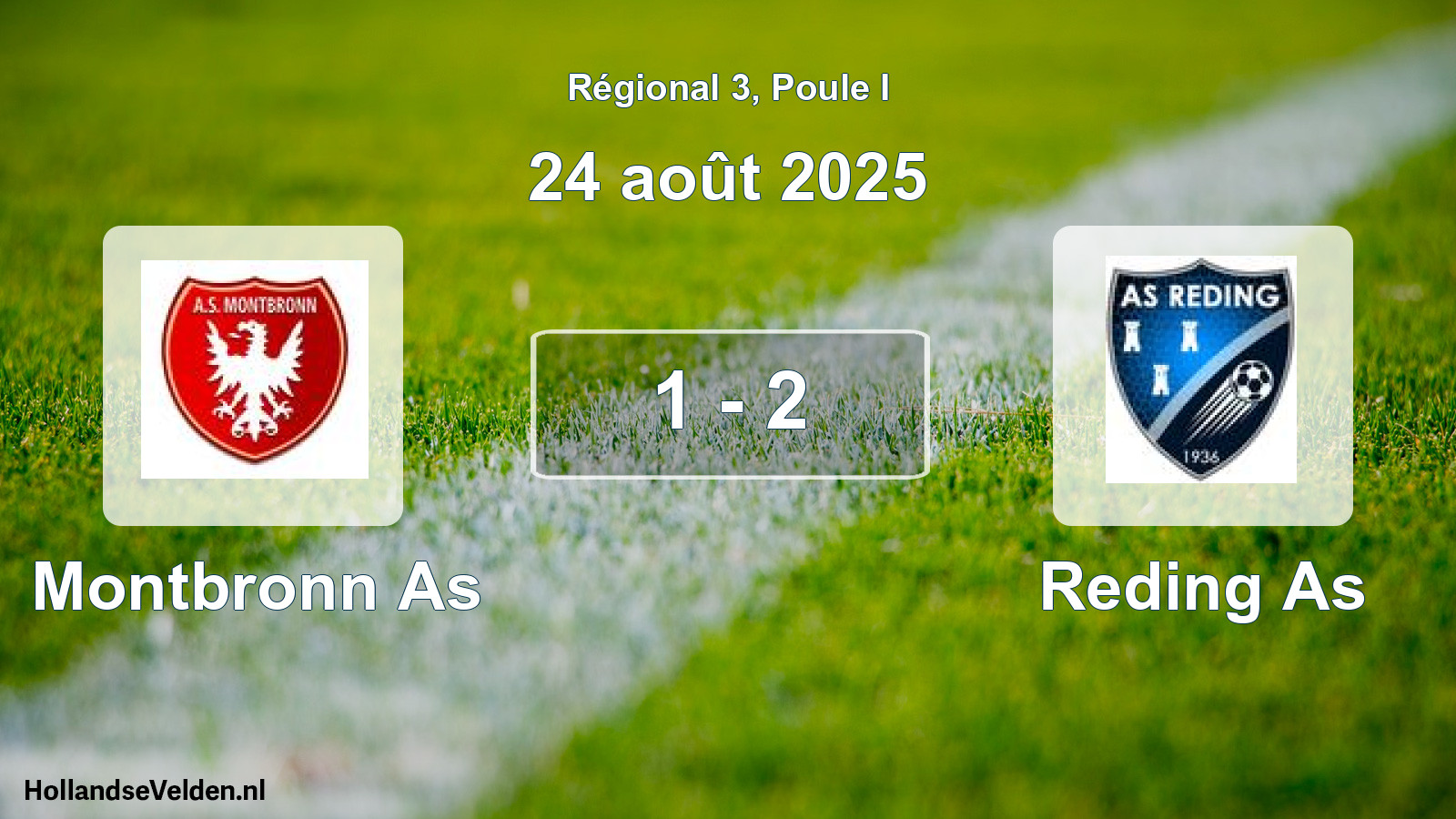 Gespeelde wedstrijd: Montbronn As - Reding As 1 - 2 (24 août 2025)