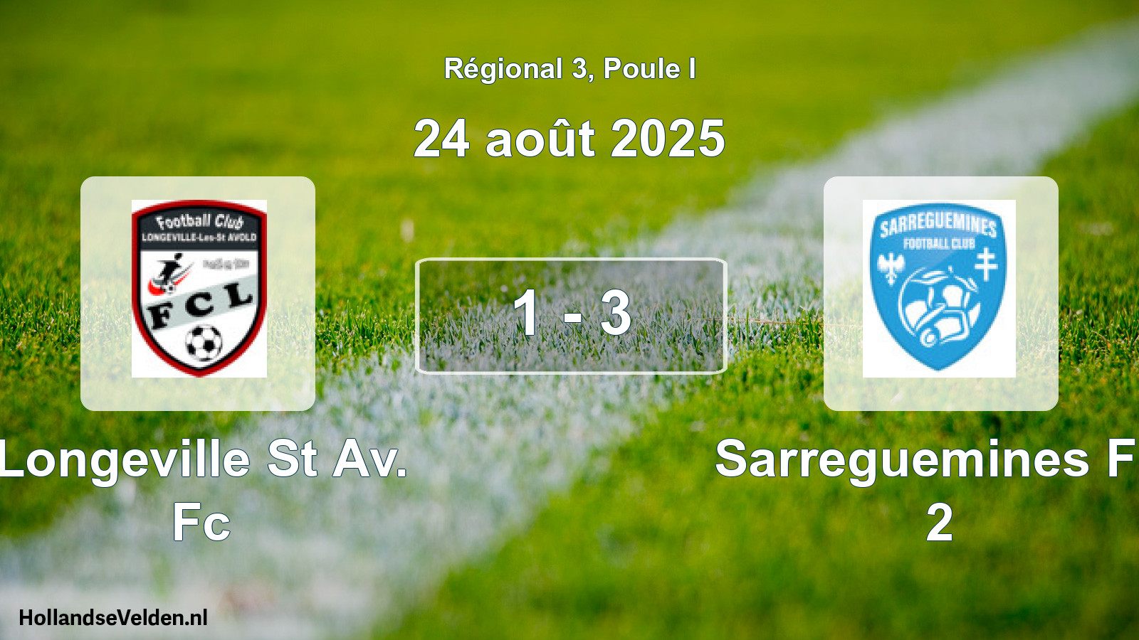 Total number of matches played: Longeville St Av. Fc - Sarreguemines Fc 2 1 - 3 (24 August 2025)