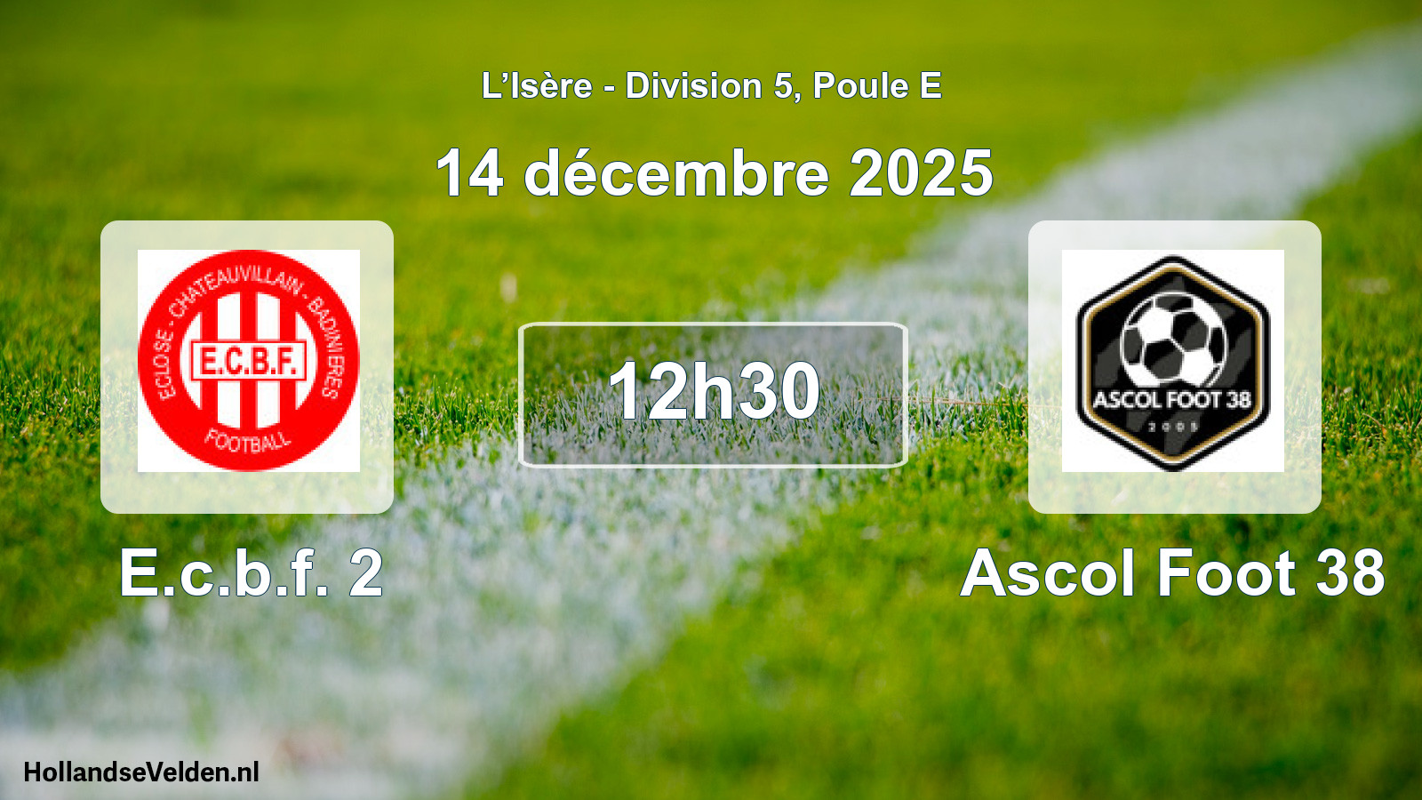Geplande wedstrijd: E.c.b.f. 2 - Ascol Foot 38 (14 december 2025)