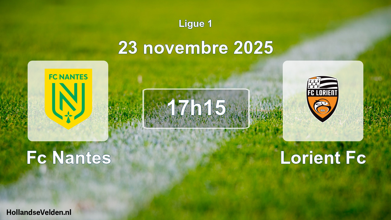 Geplande wedstrijd: Fc Nantes - Lorient Fc (23 novembre 2025)