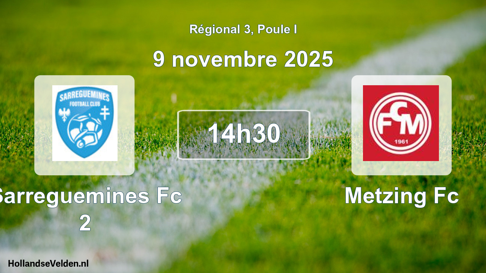Geplande wedstrijd: Sarreguemines Fc 2 - Metzing Fc (9 novembre 2025)