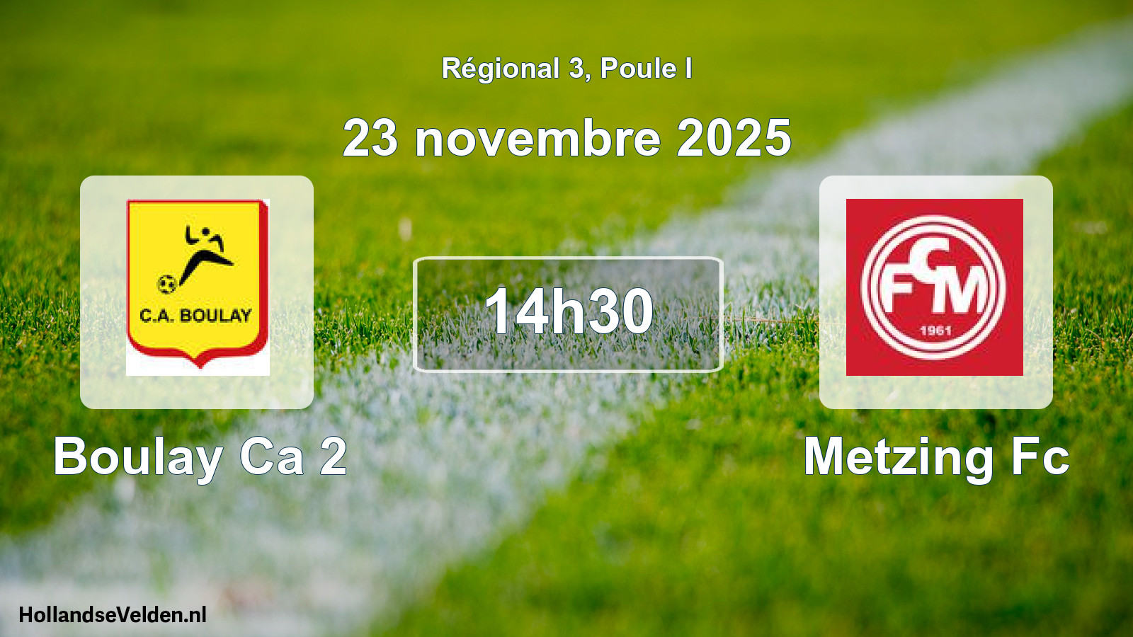 Scheduled Match: Boulay Ca 2 - Metzing Fc (23 November 2025)