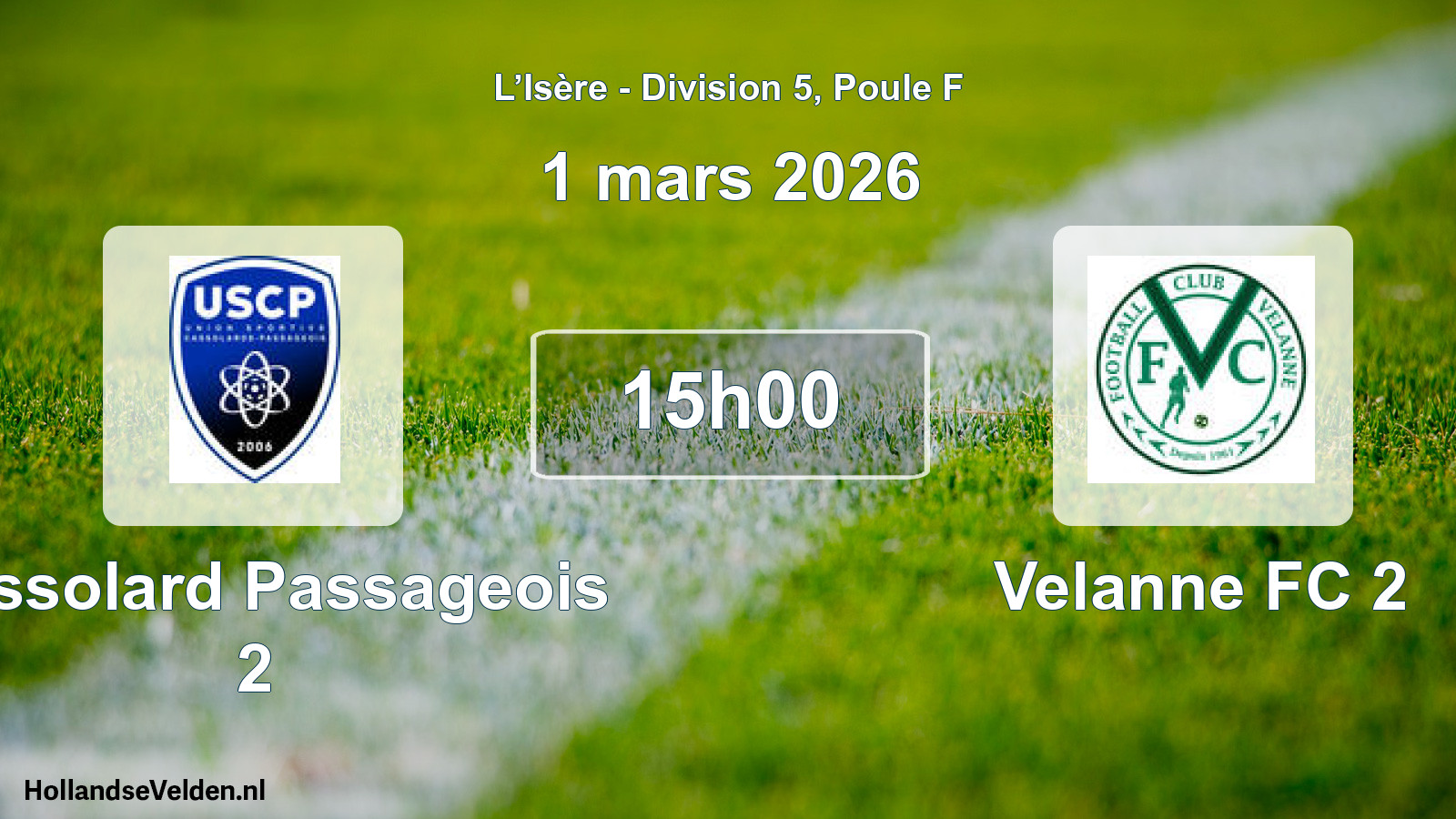 Scheduled Match: Cassolard Passageois 2 - Velanne FC 2 (1 March 2026)
