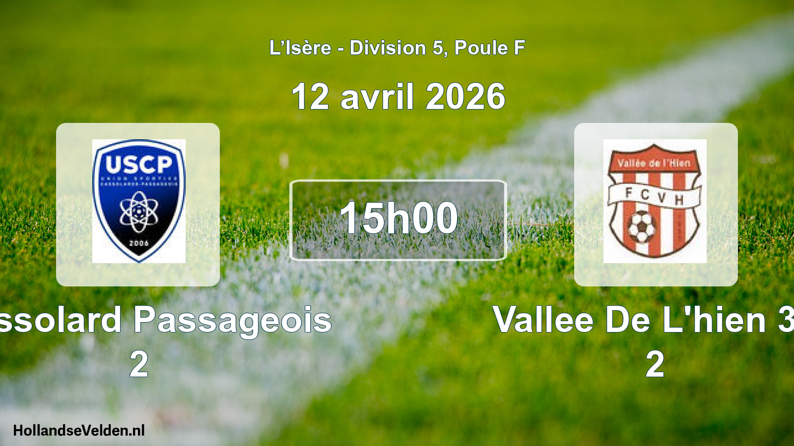 Scheduled Match: Cassolard Passageois 2 - Vallee De L'hien 38 2 (12 April 2026)