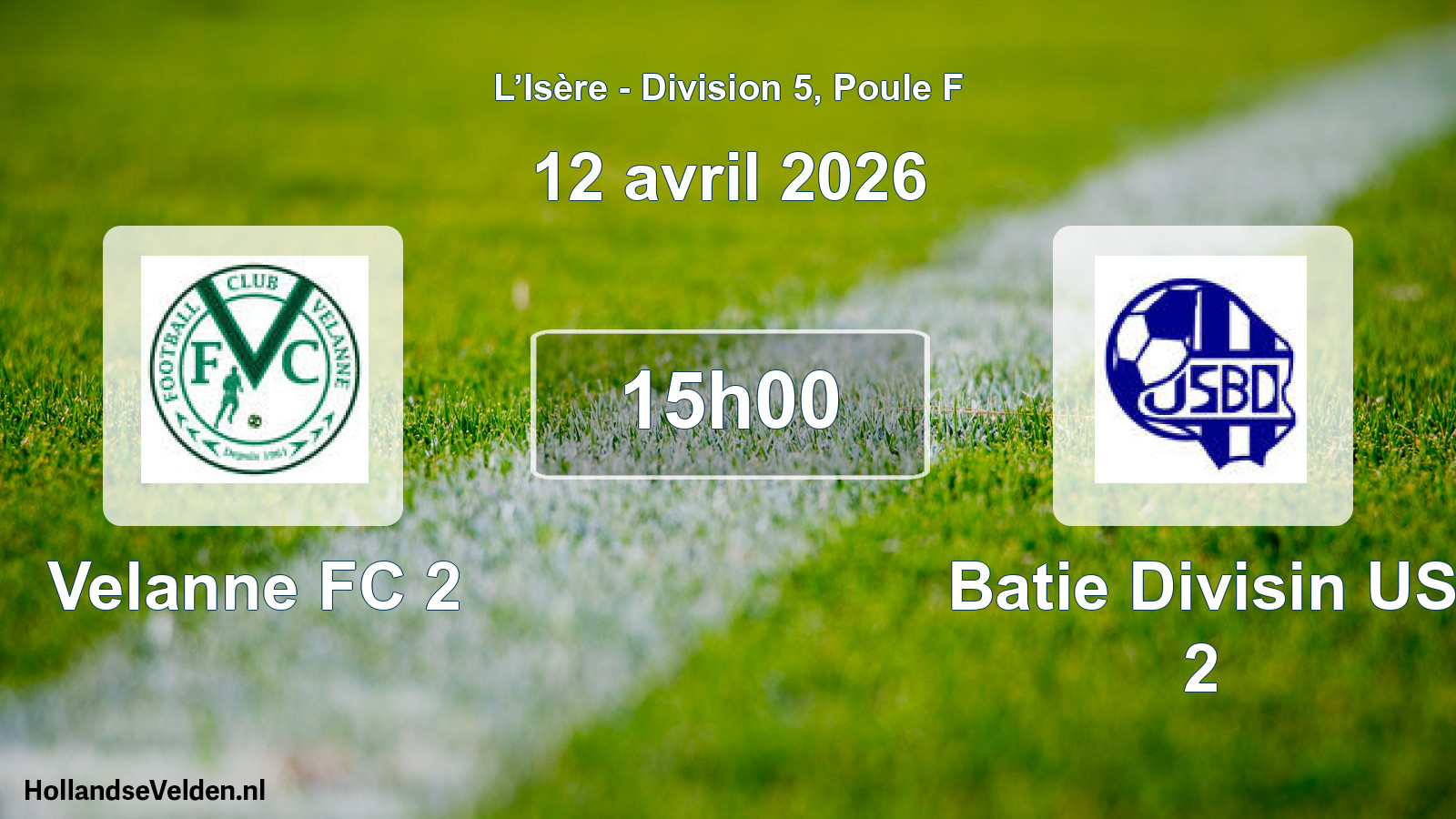 Scheduled Match: Velanne FC 2 - Batie Divisin US 2 (12 April 2026)
