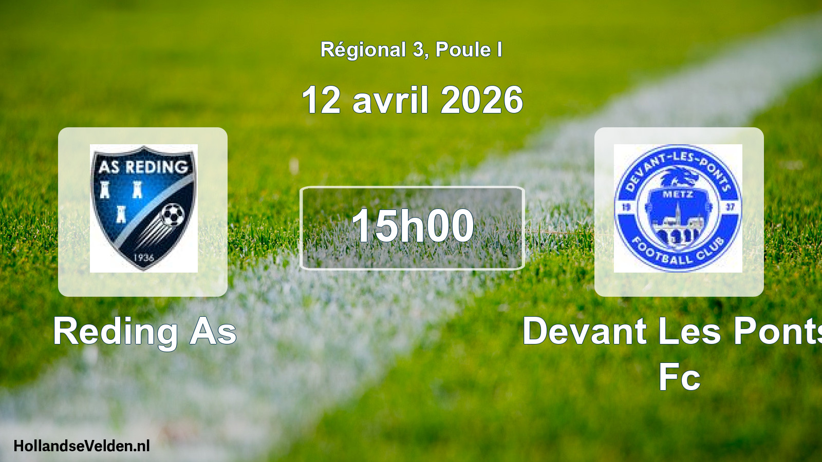 Geplande wedstrijd: Reding As - Devant Les Ponts Fc (12 april 2026)
