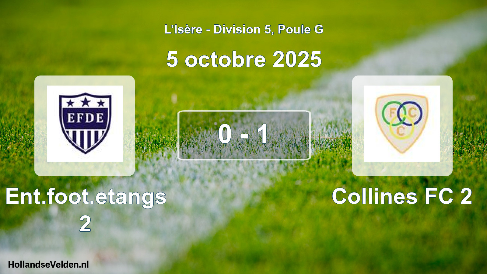 Gespeelde wedstrijd: Ent.foot.etangs 2 - Collines FC 2 0 - 1 (5 oktober 2025)