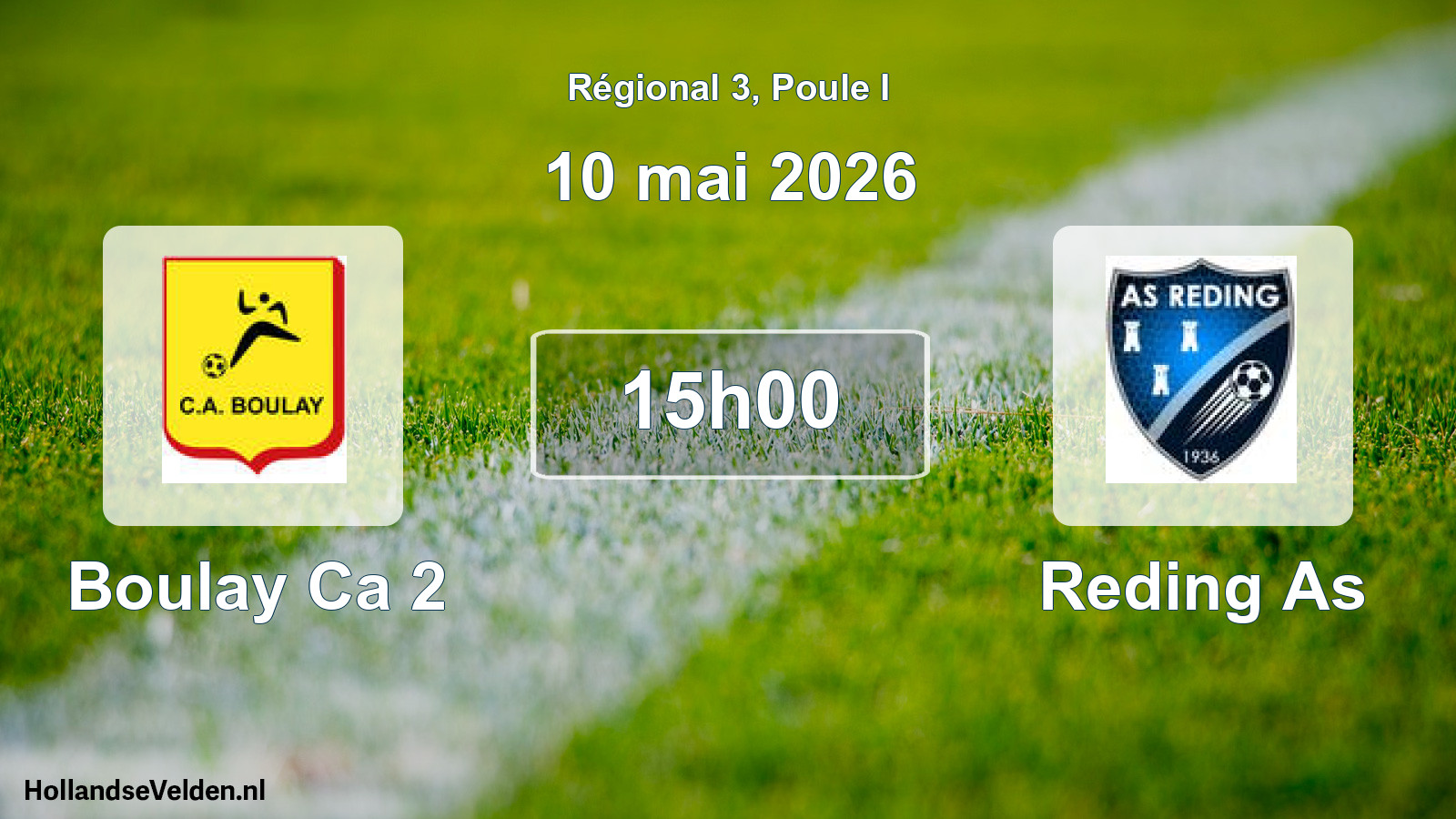 Scheduled Match: Boulay Ca 2 - Reding As (10 May 2026)