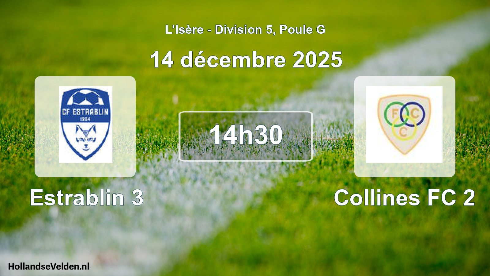 Geplande wedstrijd: Estrablin 3 - Collines FC 2 (14 december 2025)