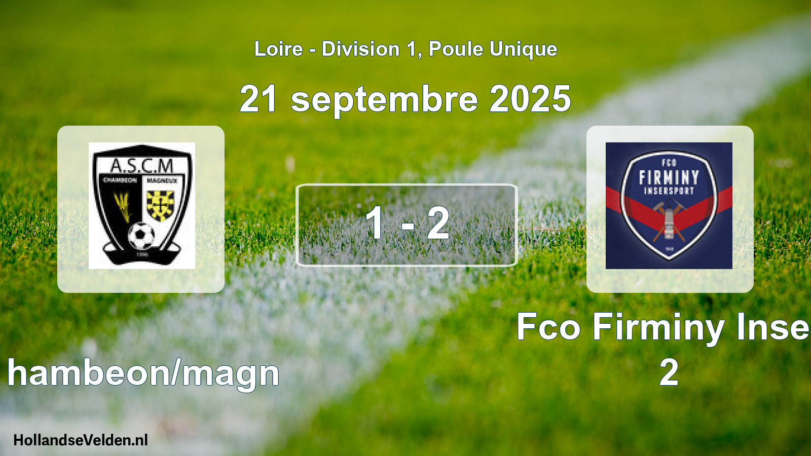 Gespeelde wedstrijd: Chambeon/magn - Fco Firminy Inser 2 1 - 2 (21 september 2025)