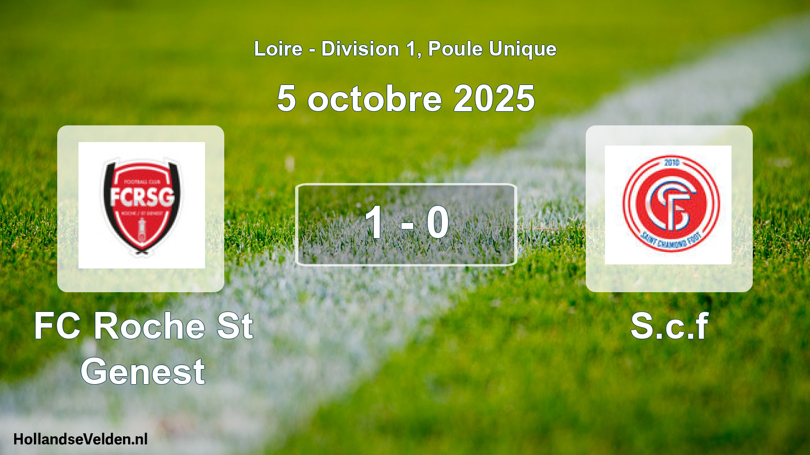 Match joué: FC Roche St Genest - S.c.f 1 - 0 (5 octobre 2025)