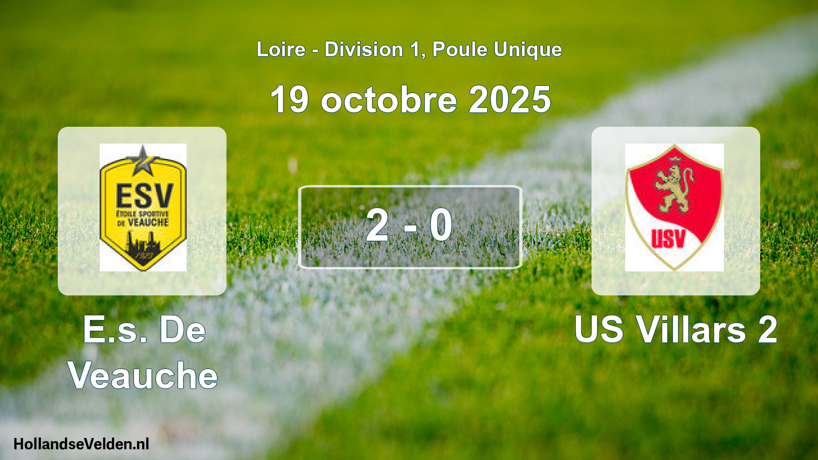Gespeelde wedstrijd: E.s. De Veauche - US Villars 2 2 - 0 (19 oktober 2025)