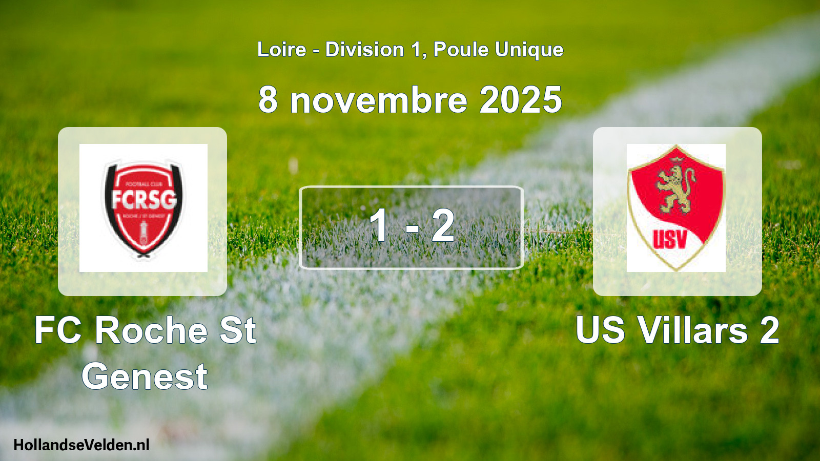 Gespeelde wedstrijd: FC Roche St Genest - US Villars 2 1 - 2 (8 november 2025)