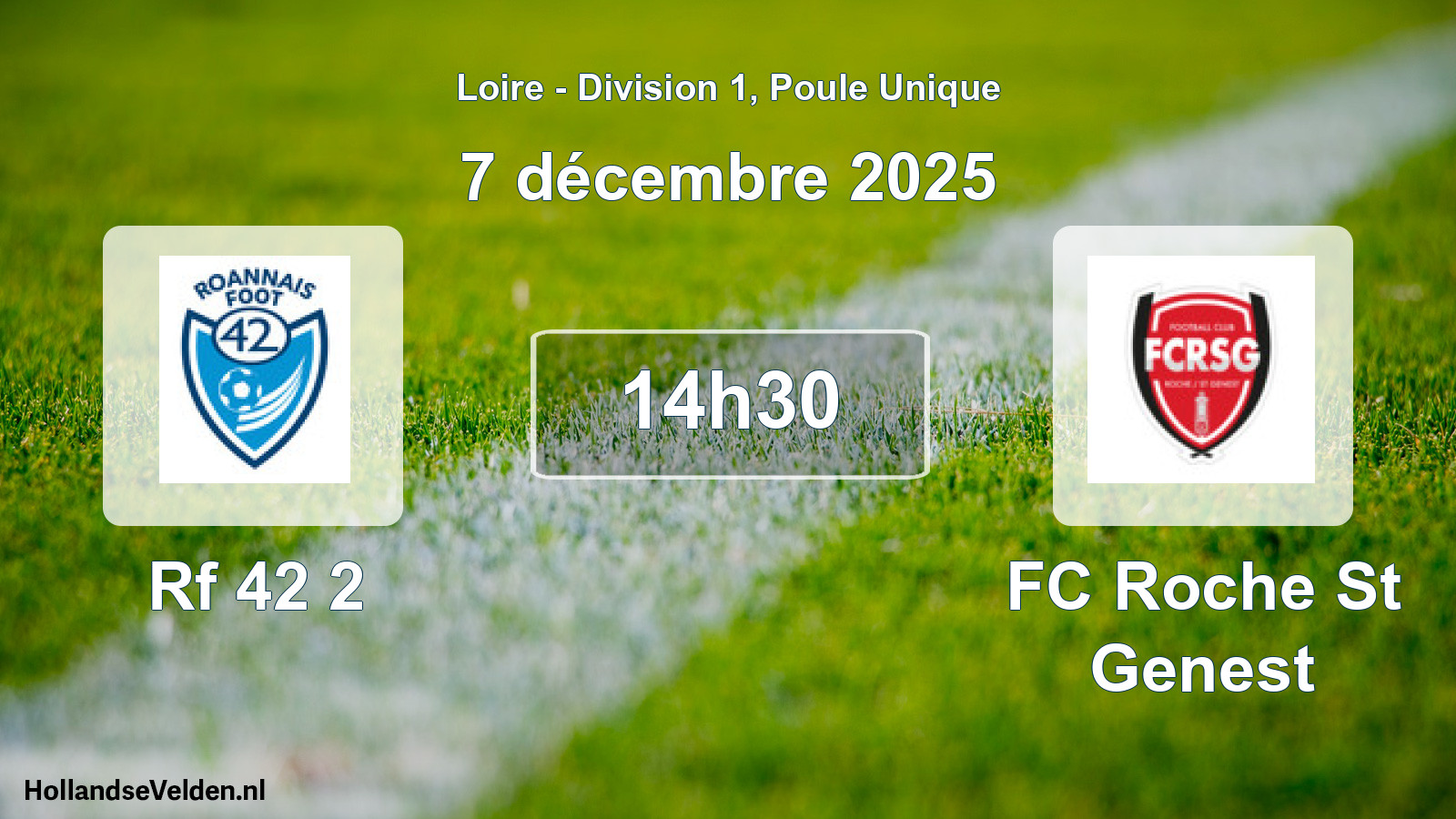 Geplande wedstrijd: Rf 42 2 - FC Roche St Genest (7 december 2025)