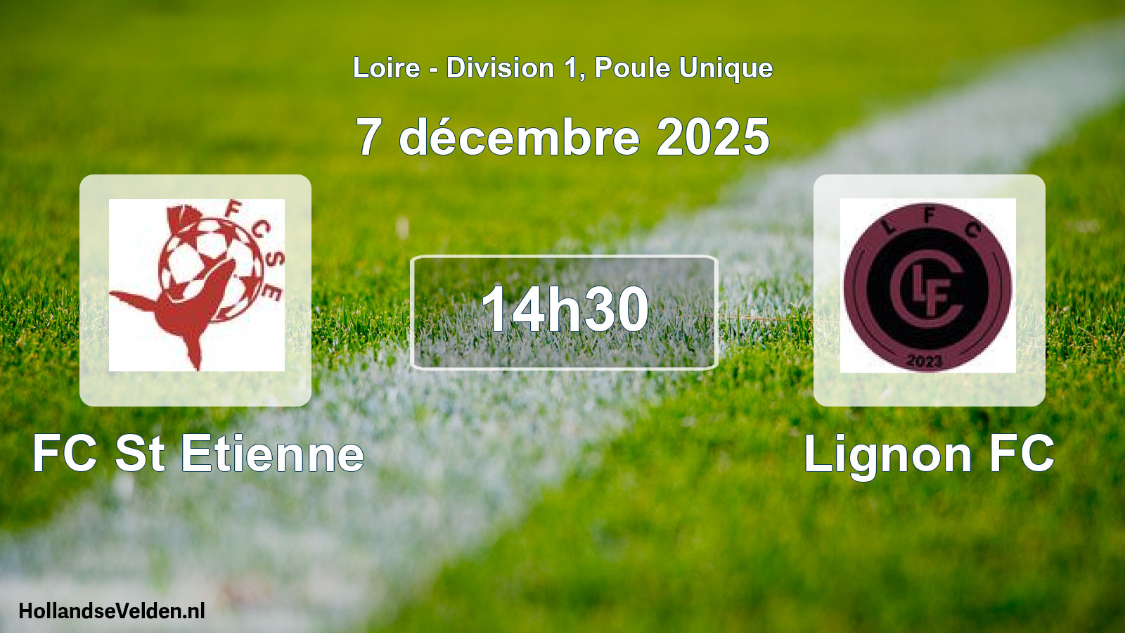 Geplande wedstrijd: FC St Etienne - Lignon FC (7 december 2025)