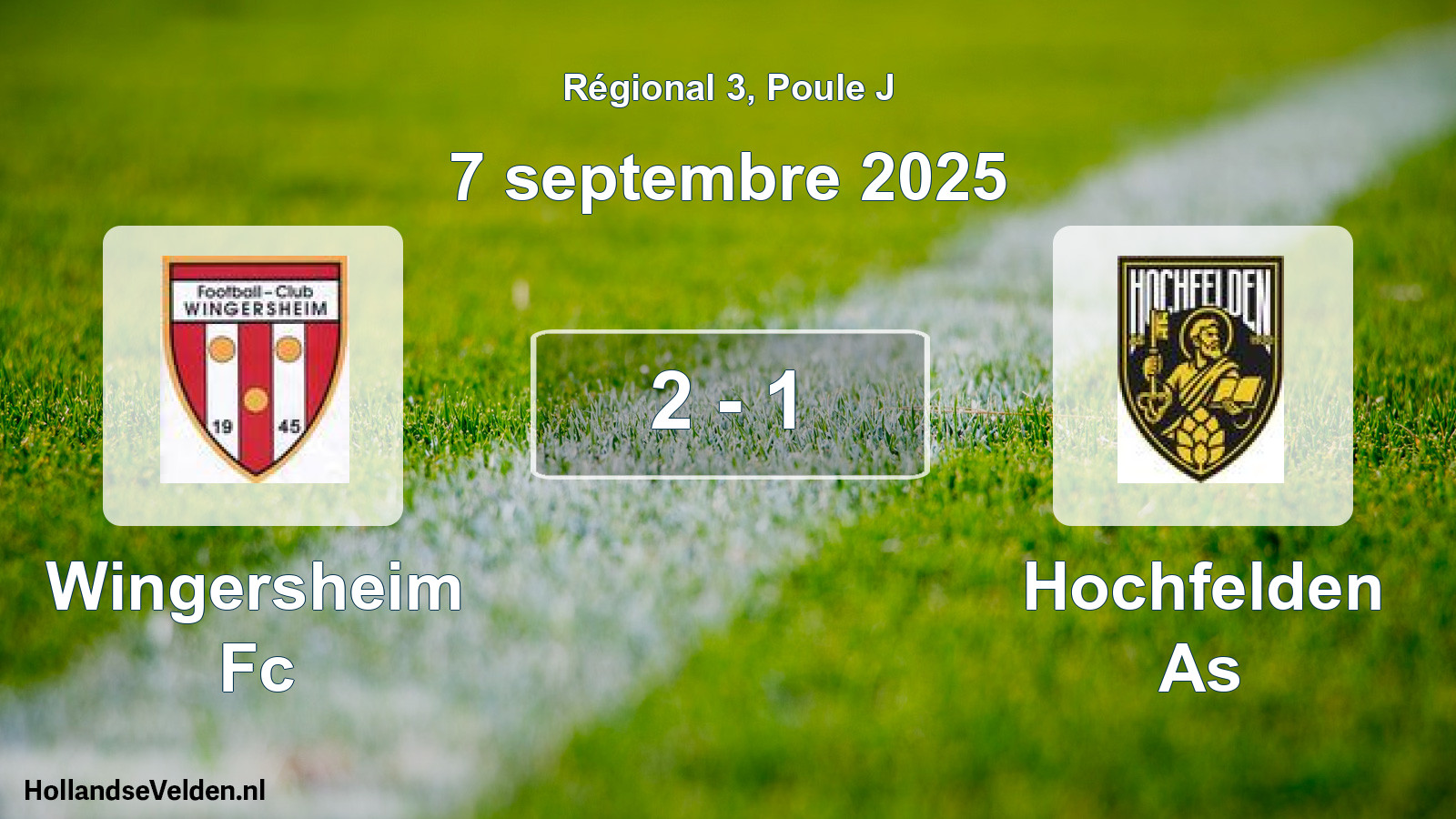 Gespeelde wedstrijd: Wingersheim Fc - Hochfelden As 2 - 1 (7 septembre 2025)