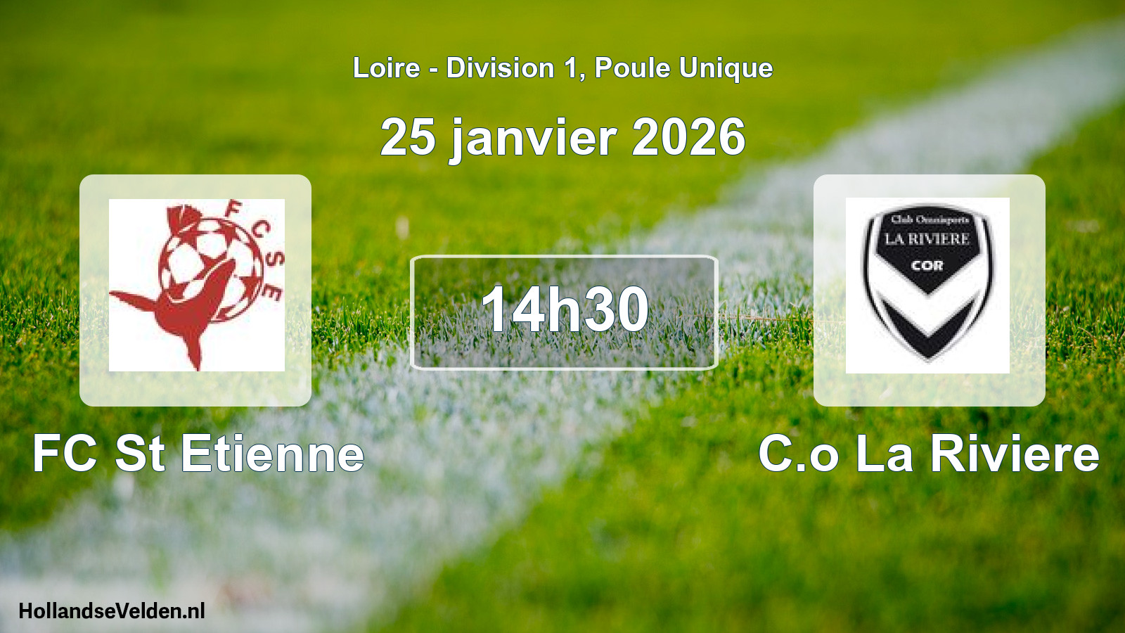 Geplande wedstrijd: FC St Etienne - C.o La Riviere (25 januari 2026)
