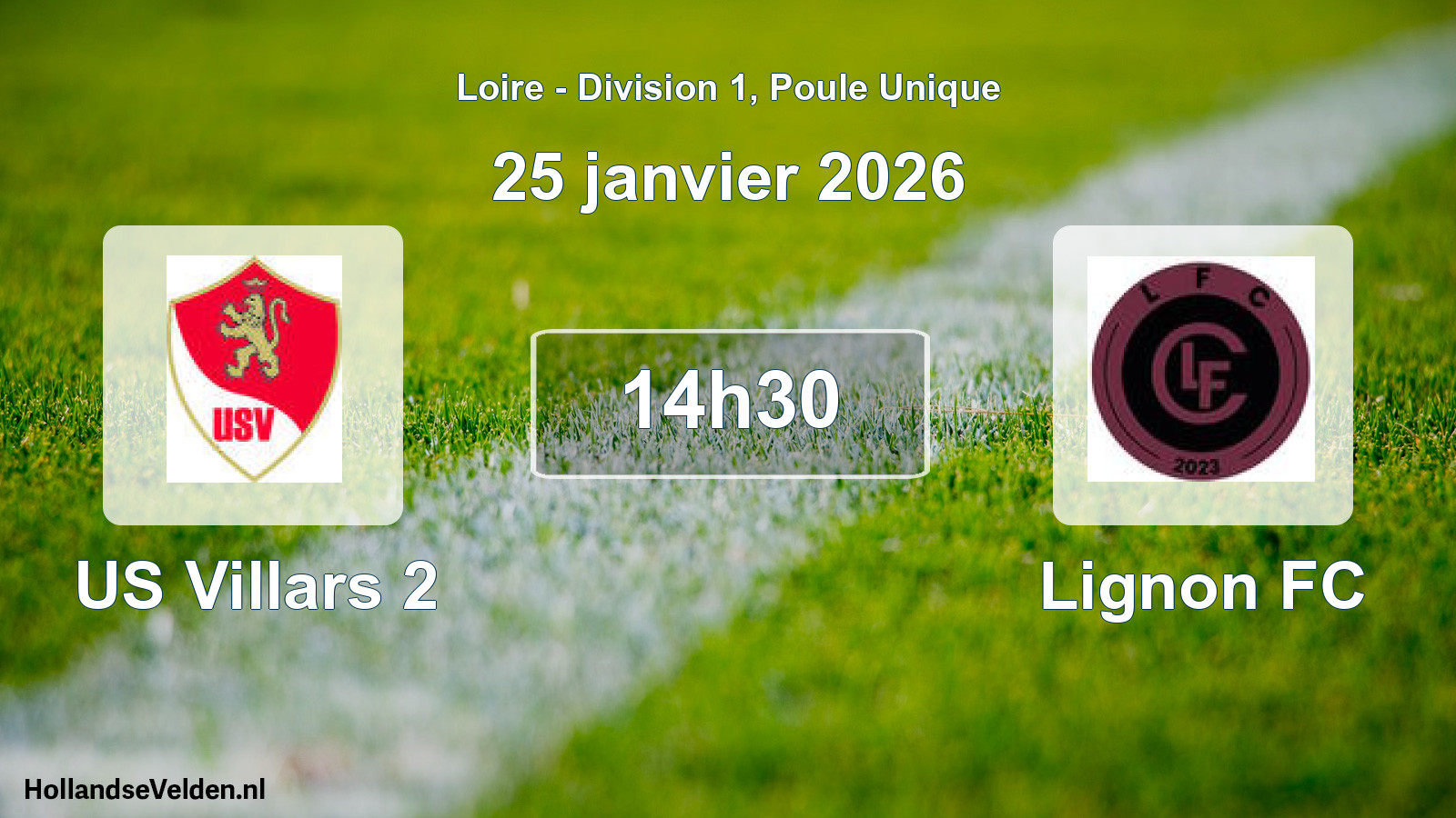 Geplande wedstrijd: US Villars 2 - Lignon FC (25 januari 2026)