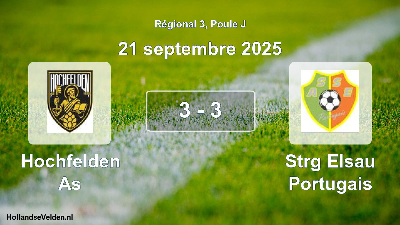 Gespeelde wedstrijd: Hochfelden As - Strg Elsau Portugais 3 - 3 (21 septembre 2025)