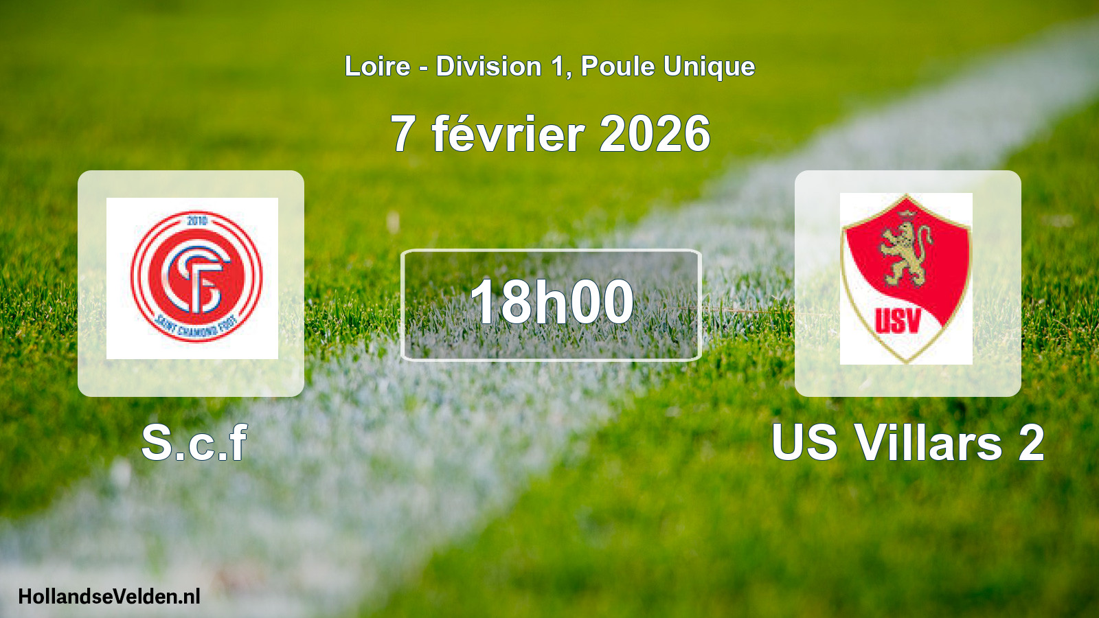 Geplande wedstrijd: S.c.f - US Villars 2 (7 februari 2026)