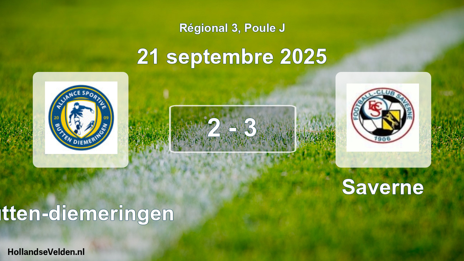 Gespeelde wedstrijd: Butten-diemeringen - Saverne 2 - 3 (21 septembre 2025)