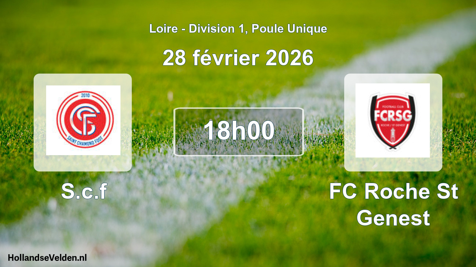 Match programmé: S.c.f - FC Roche St Genest (28 février 2026)