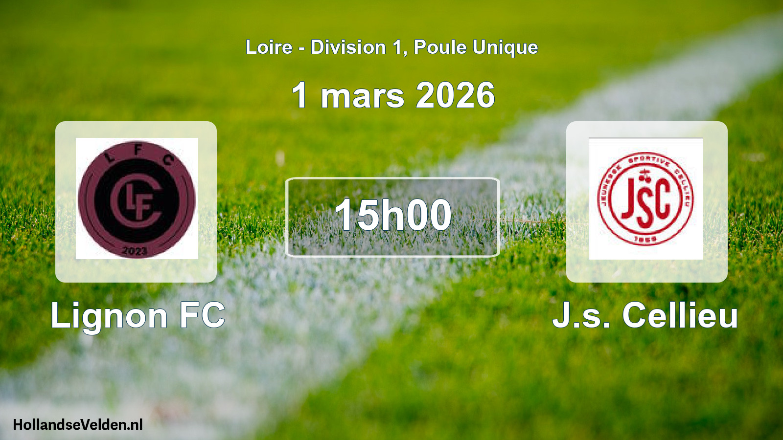 Geplande wedstrijd: Lignon FC - J.s. Cellieu (1 maart 2026)