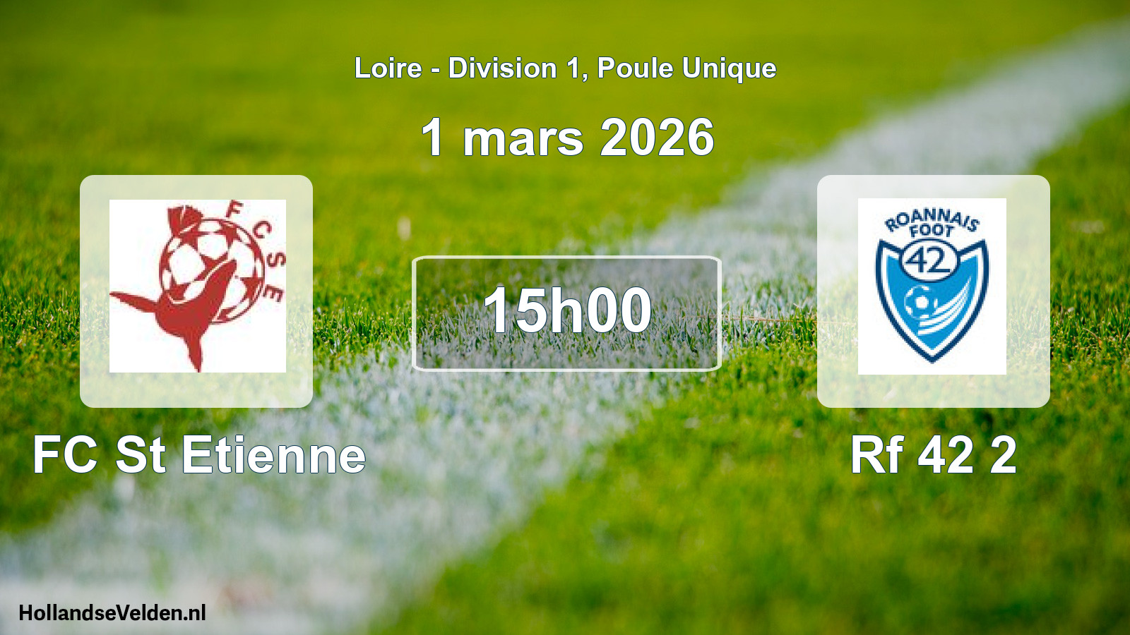 Geplande wedstrijd: FC St Etienne - Rf 42 2 (1 maart 2026)