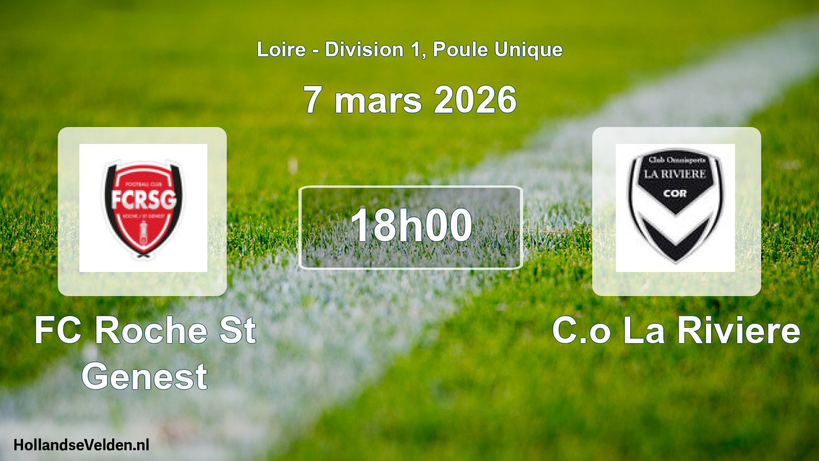 Geplande wedstrijd: FC Roche St Genest - C.o La Riviere (7 maart 2026)