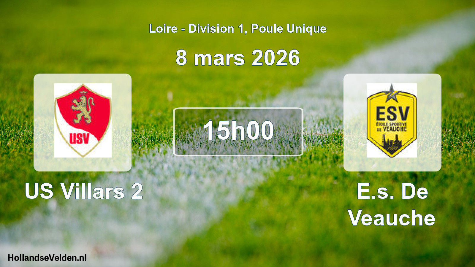 Geplande wedstrijd: US Villars 2 - E.s. De Veauche (8 maart 2026)
