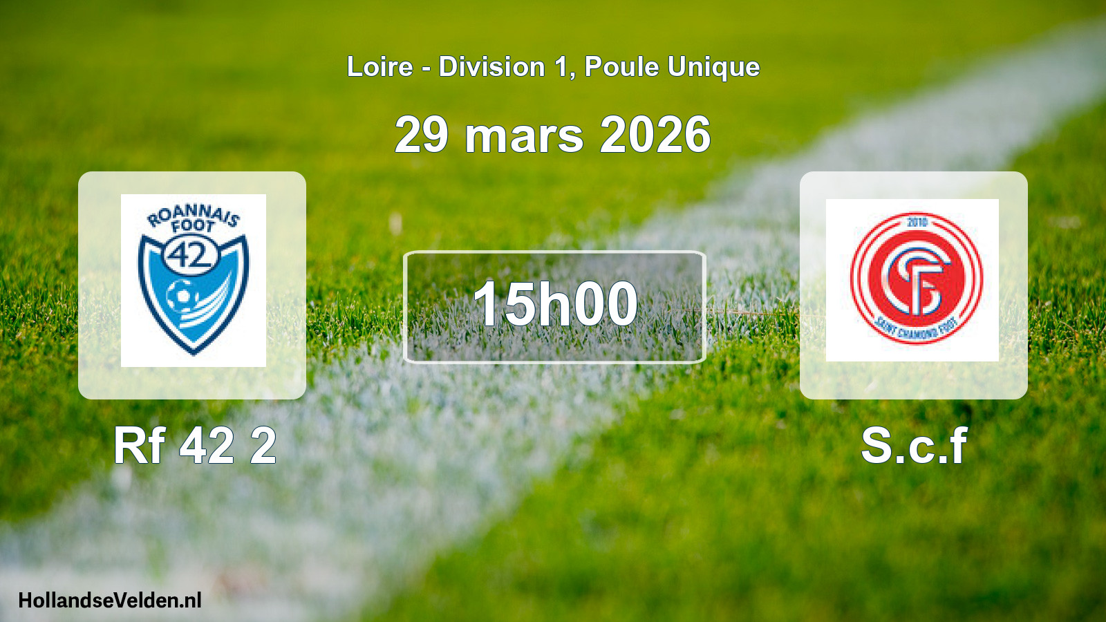 Geplande wedstrijd: Rf 42 2 - S.c.f (29 maart 2026)