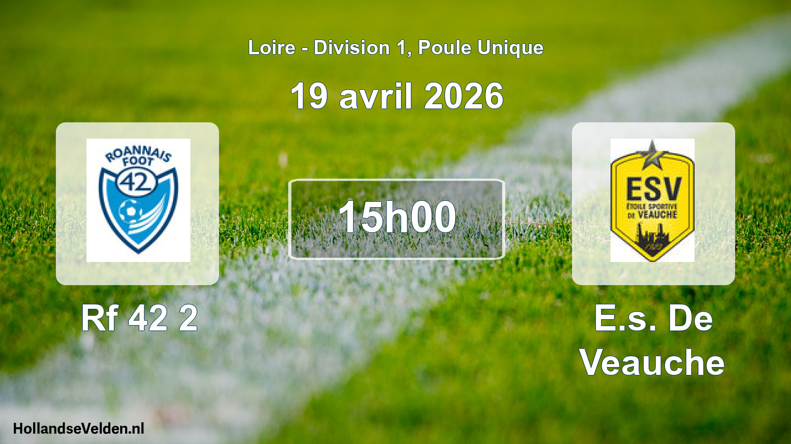 Geplande wedstrijd: Rf 42 2 - E.s. De Veauche (19 april 2026)