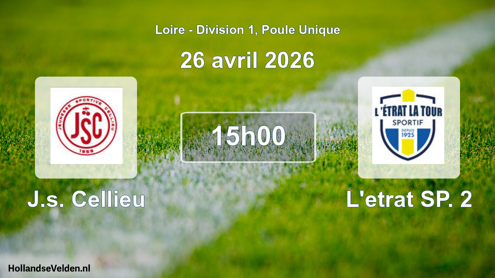 Geplande wedstrijd: J.s. Cellieu - L'etrat SP. 2 (26 april 2026)