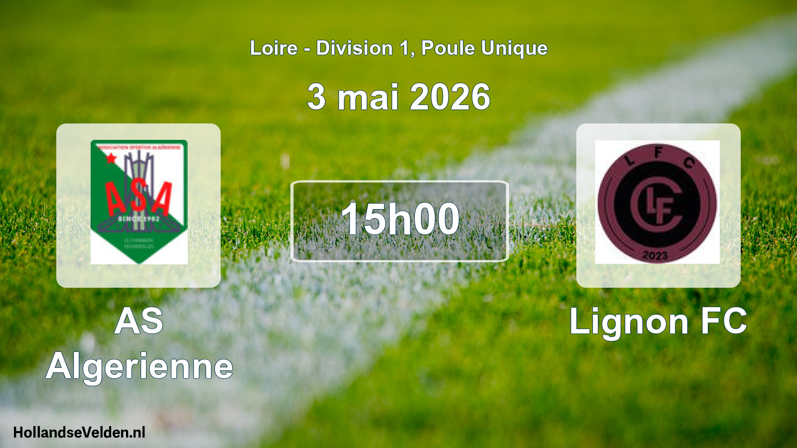 Geplande wedstrijd: AS Algerienne - Lignon FC (3 mei 2026)