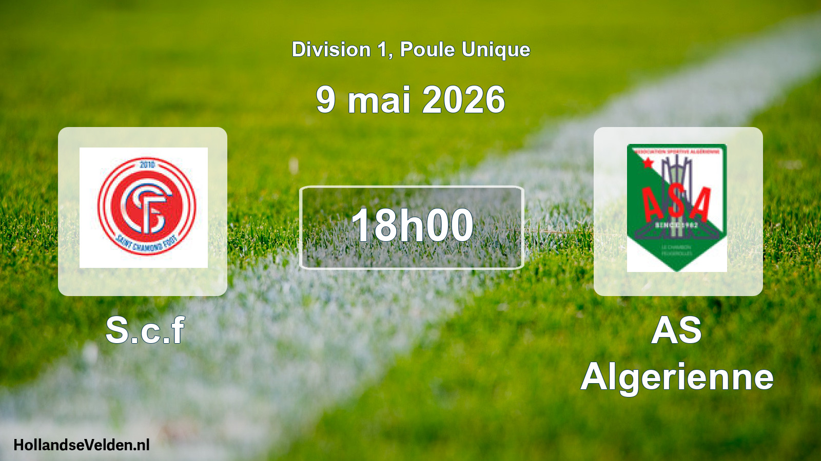 Scheduled Match: S.c.f - AS Algerienne (9 May 2026)