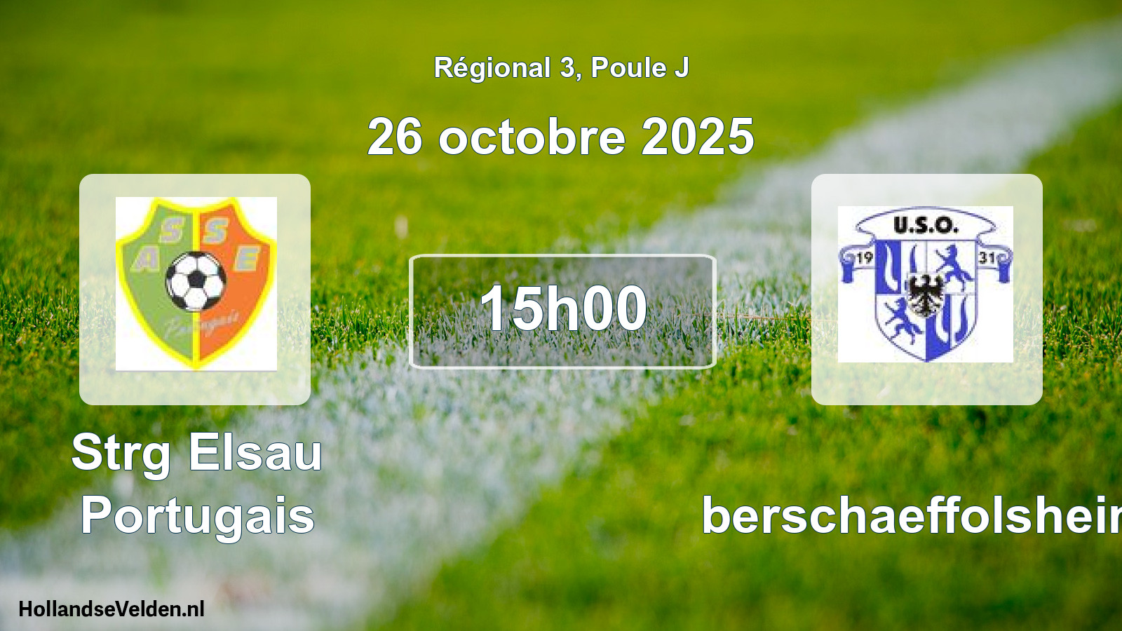 Scheduled Match: Strg Elsau Portugais - Oberschaeffolsheim (26 October 2025)