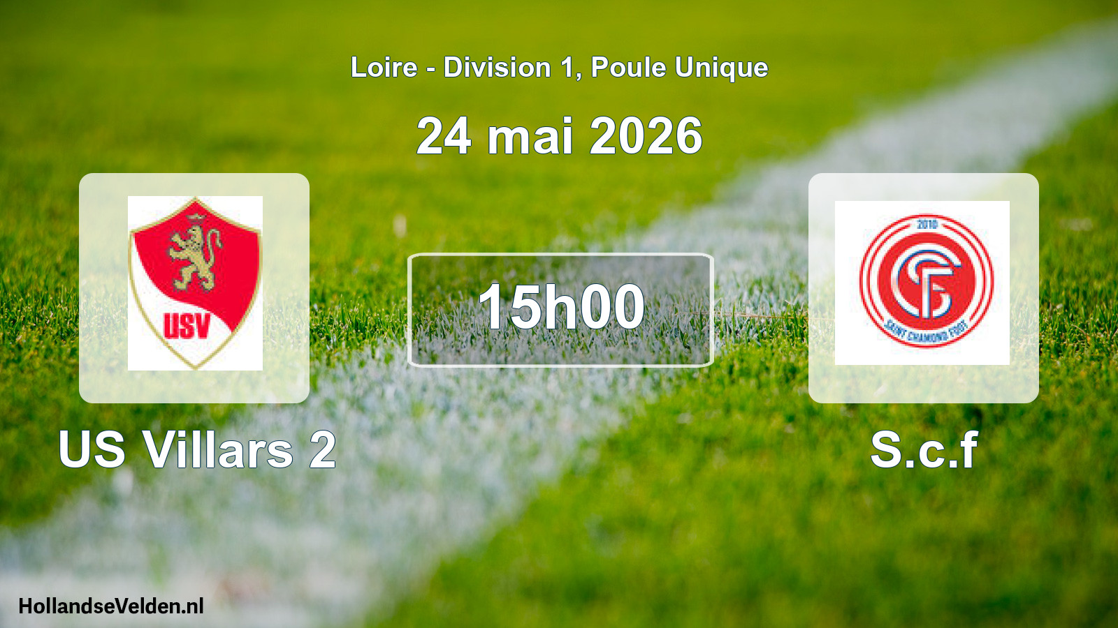 Geplande wedstrijd: US Villars 2 - S.c.f (24 mei 2026)
