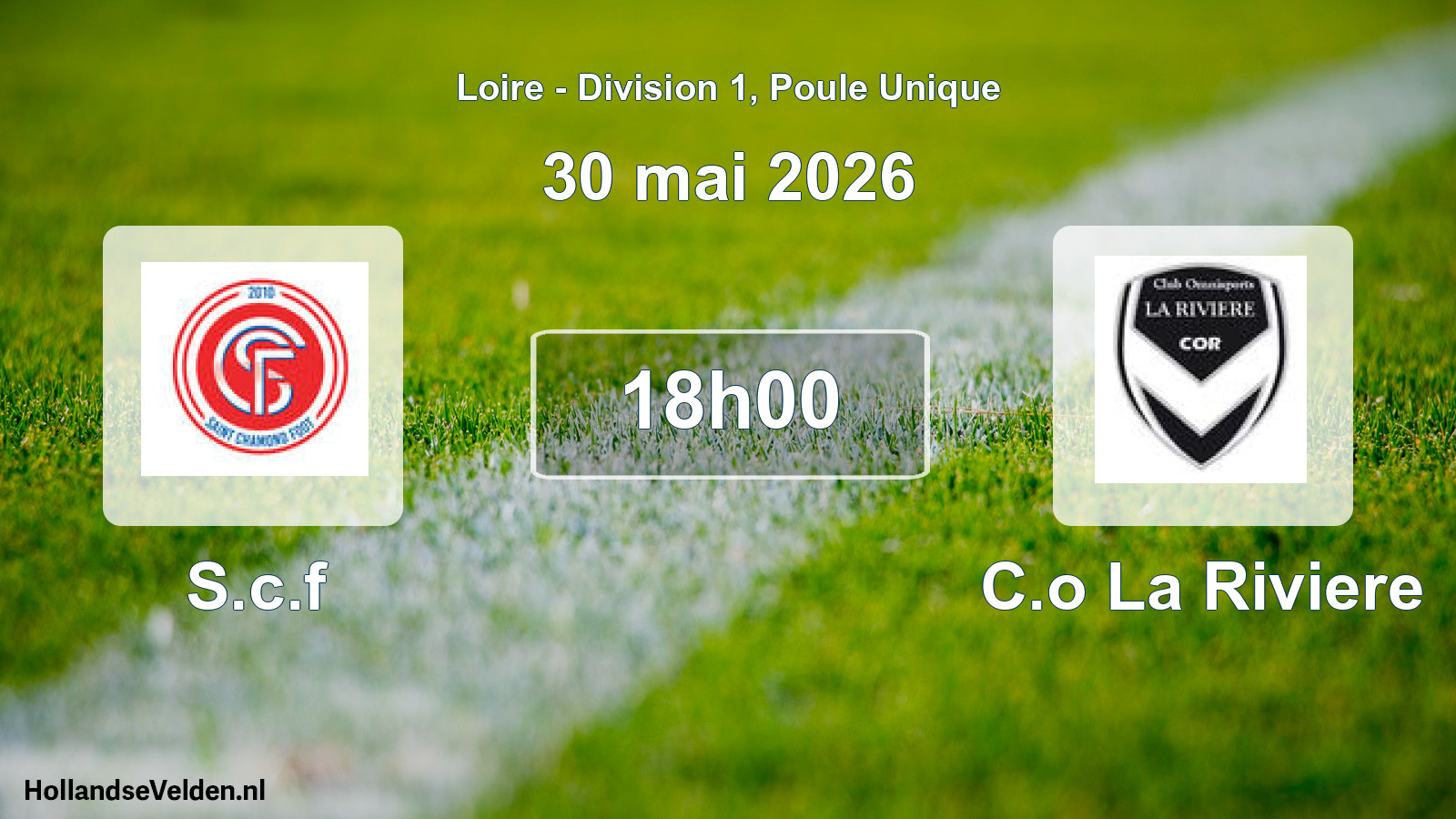 Geplande wedstrijd: S.c.f - C.o La Riviere (30 mei 2026)