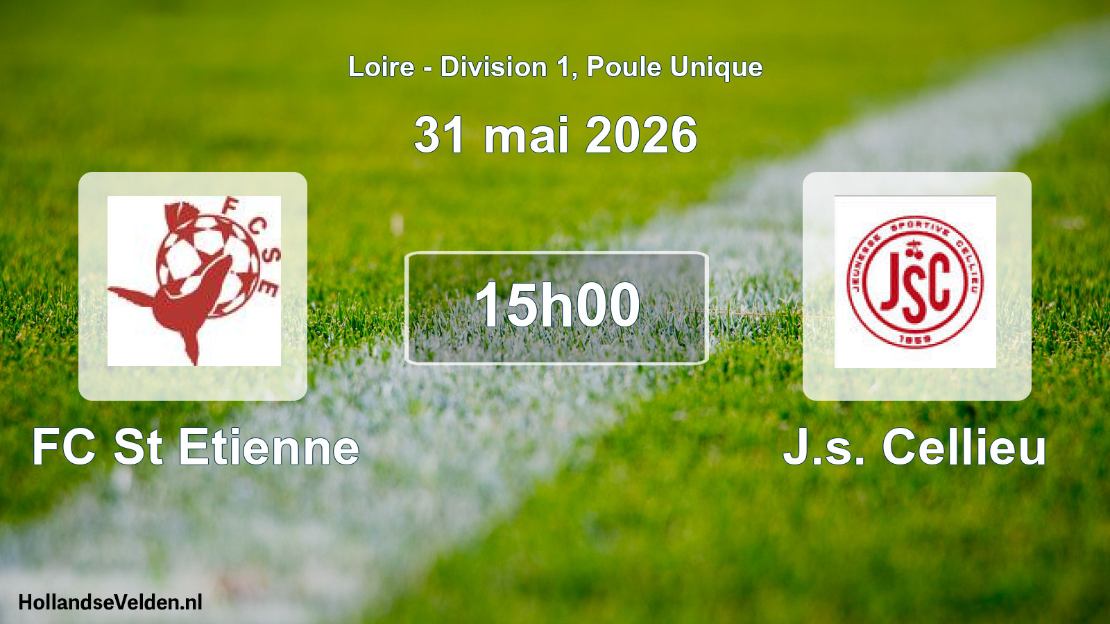 Geplande wedstrijd: FC St Etienne - J.s. Cellieu (31 mei 2026)