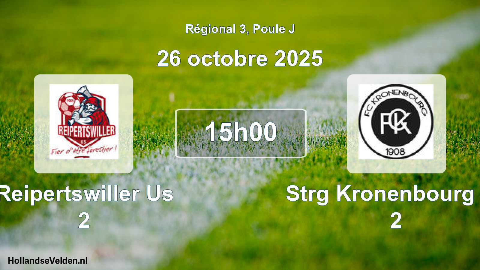 Scheduled Match: Reipertswiller Us 2 - Strg Kronenbourg Fc 2 (26 October 2025)