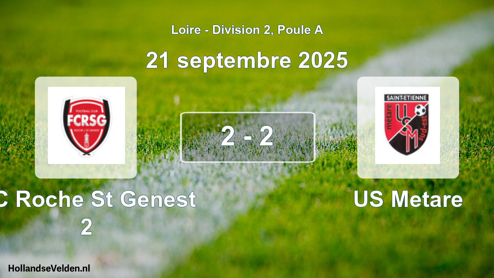 Gespeelde wedstrijd: FC Roche St Genest 2 - US Metare 2 - 2 (21 september 2025)