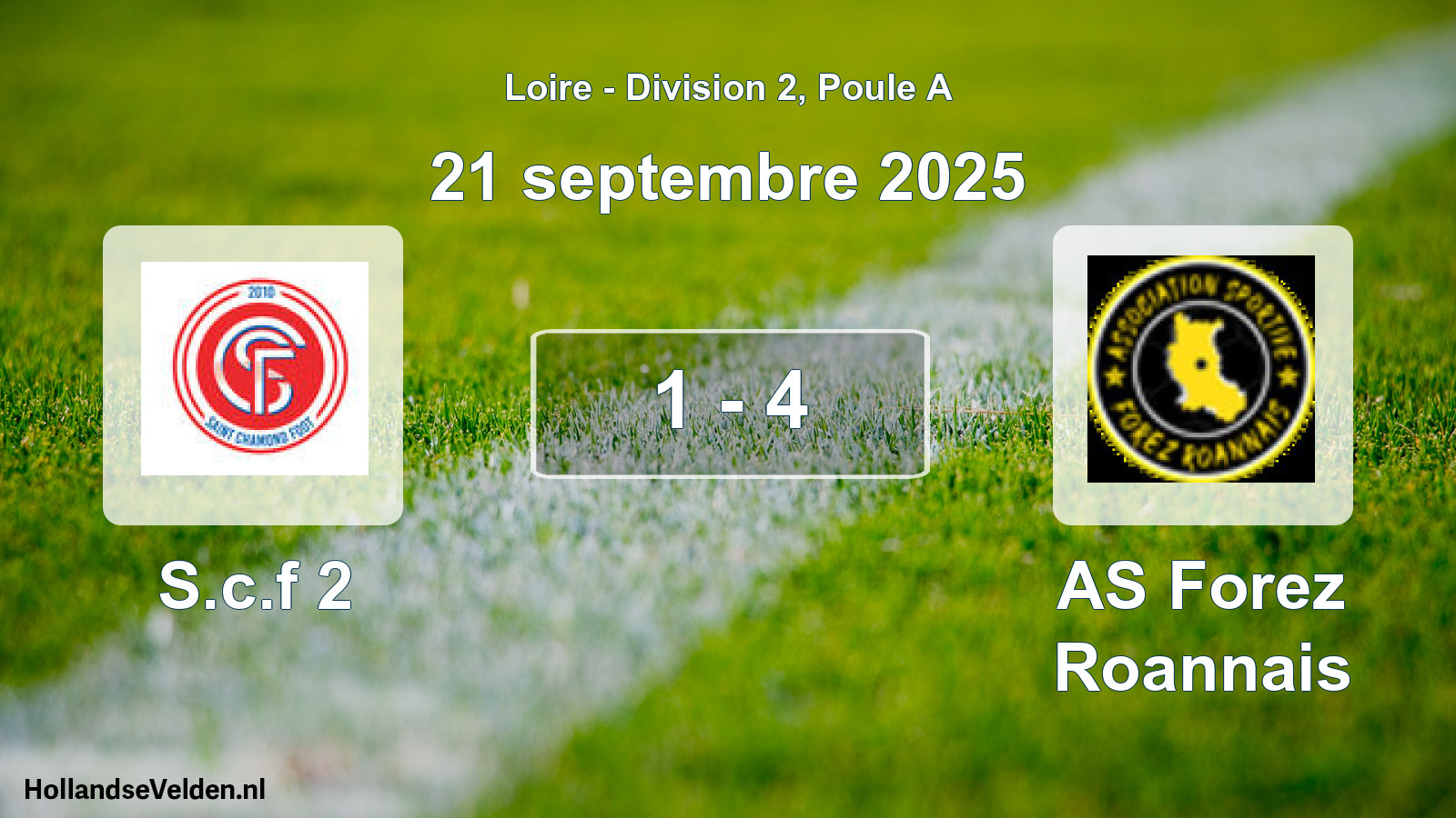 Gespeelde wedstrijd: S.c.f 2 - AS Forez Roannais 1 - 4 (21 september 2025)