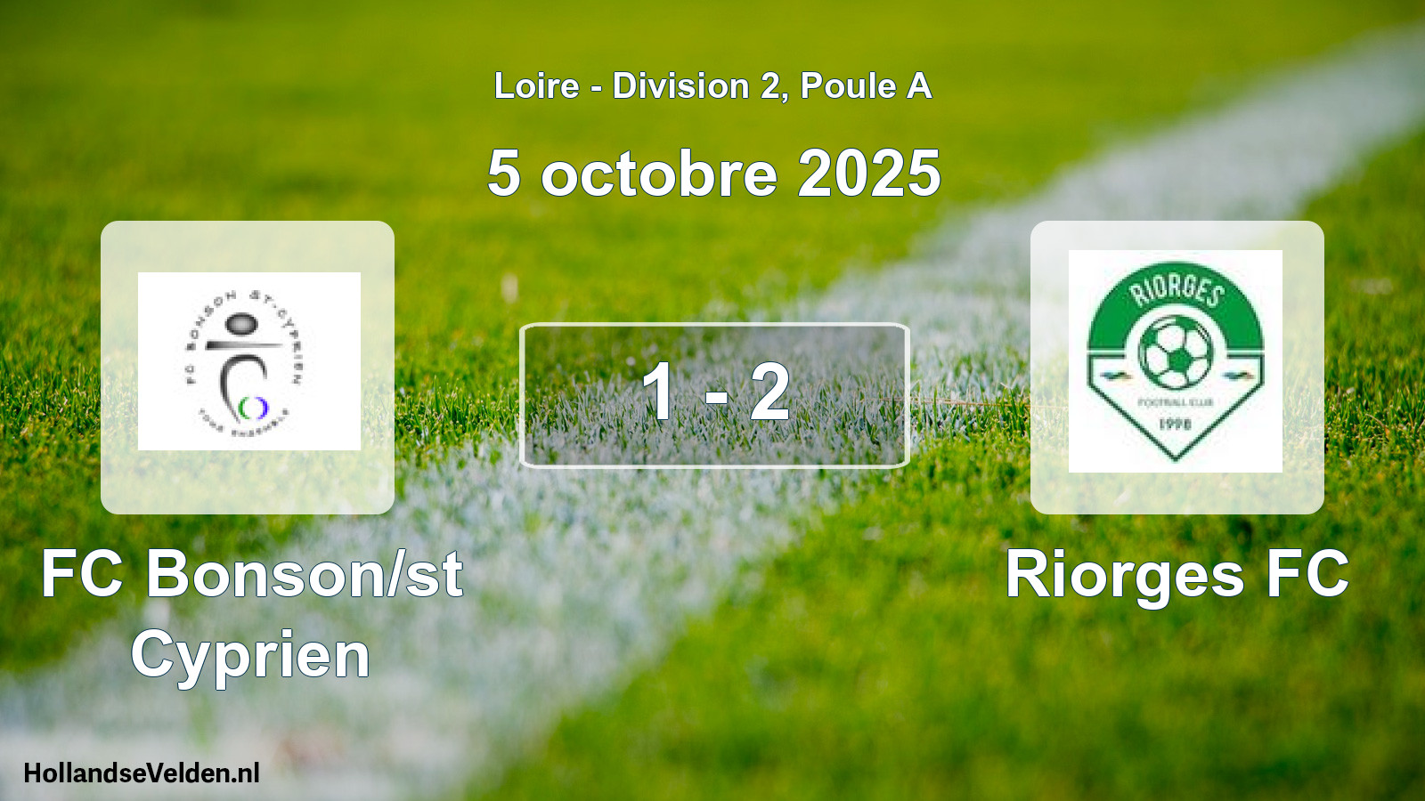 Gespeelde wedstrijd: FC Bonson/st Cyprien - Riorges FC 1 - 2 (5 oktober 2025)